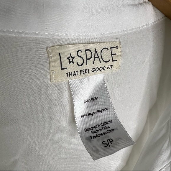 L*Space Women's Amelia Mini Dress White Sz S Long Sleeves - Picture 9 of 9